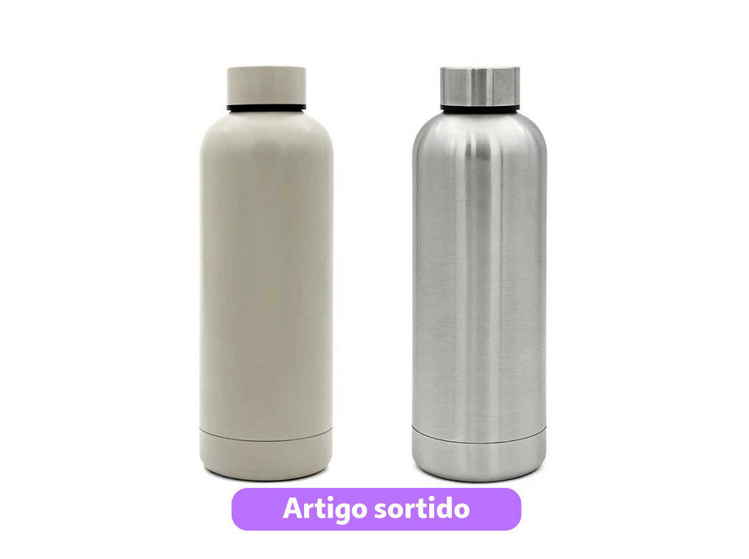GARRAFA T&Eacute;RMICA ACTUEL EM INOX 0.5L CORES SORTIDAS