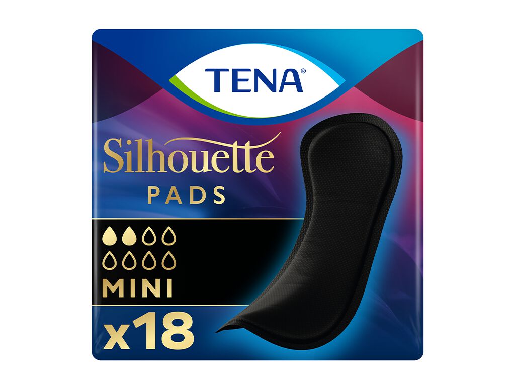 PENSOS INCONTIN&Ecirc;NCIA TENA SILHOUETTE PRETO MINI 18 UN