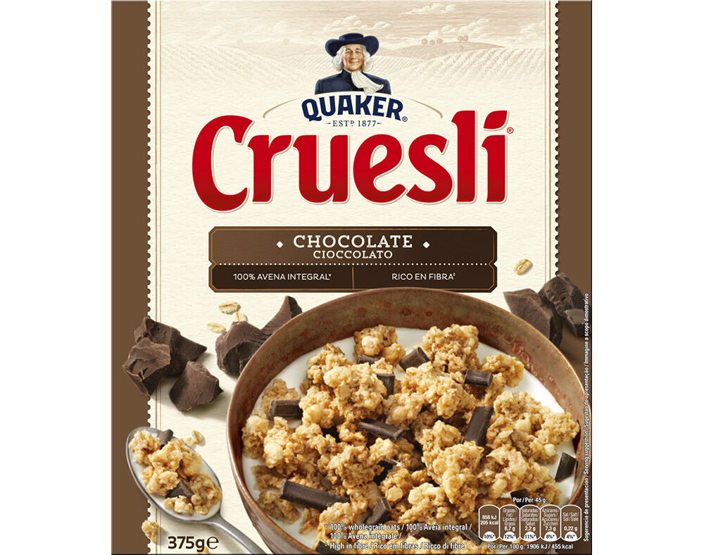 CEREAIS QUAKER CRUESLI CHOCOLATE CROCANTE 375G