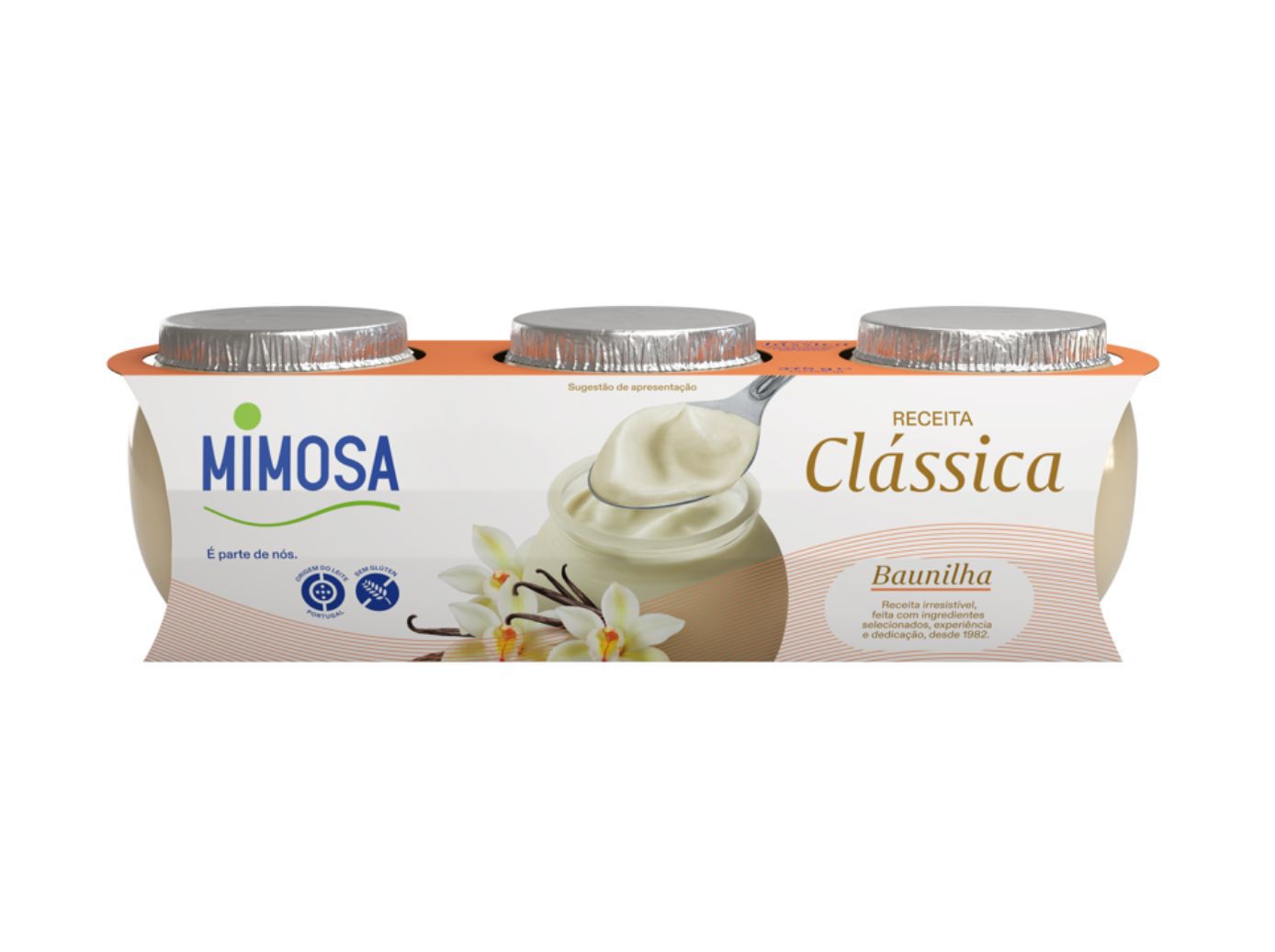 IOGURTE MIMOSA RECEITA CL&Aacute;SSICA BAUNILHA 3X125G image number 0