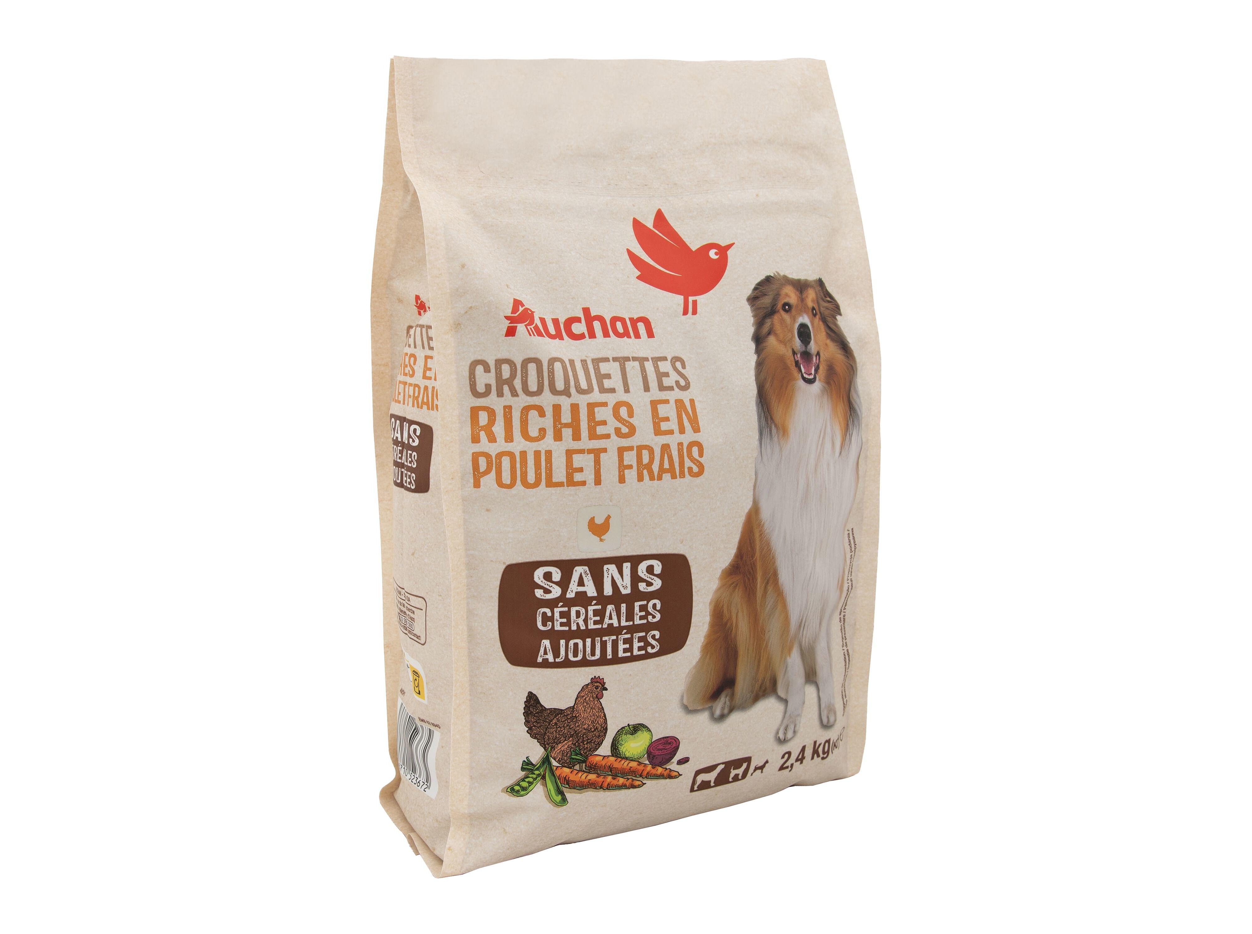 RA&Ccedil;&Atilde;O PARA C&Atilde;O AUCHAN NATURAL RICO EM FRANGO FRESCO SEM CEREAIS ADICIONADOS 2.4KG image number 1