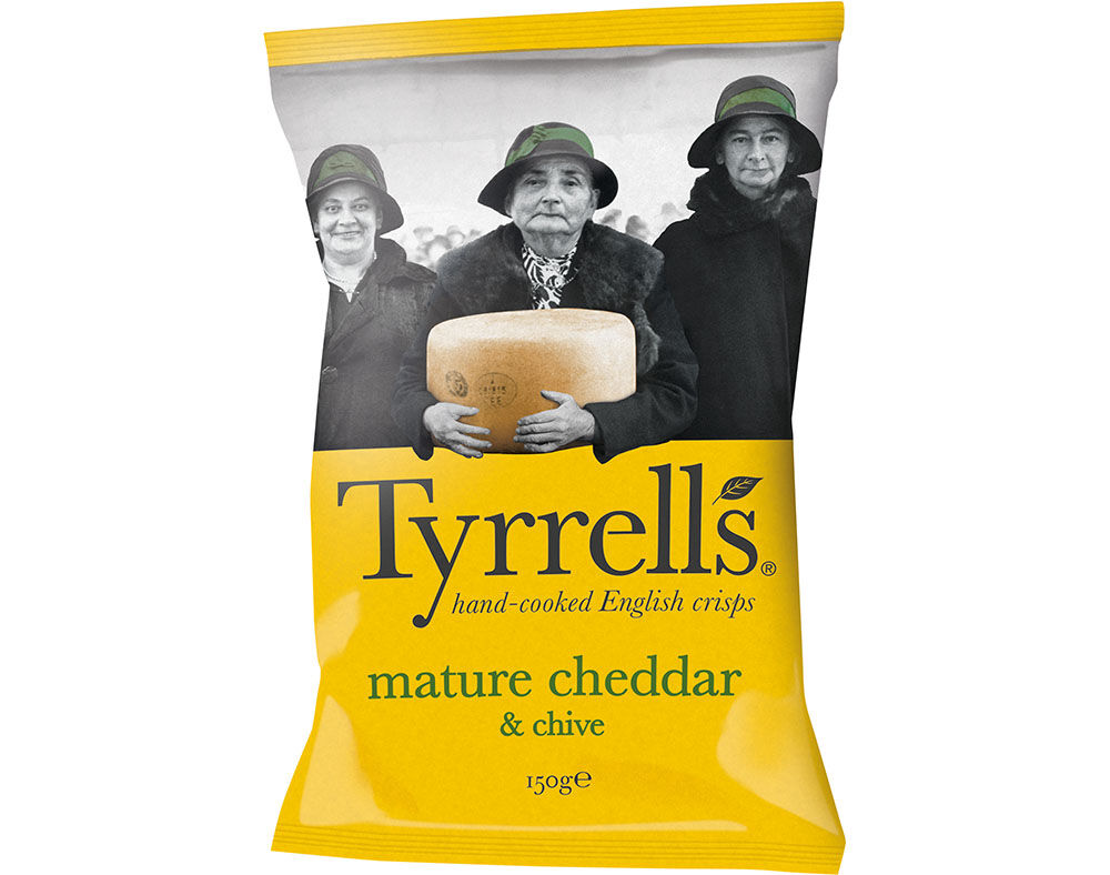 BATATAS TYRRELLS FRITAS QUEIJO CHEDDAR 150G
