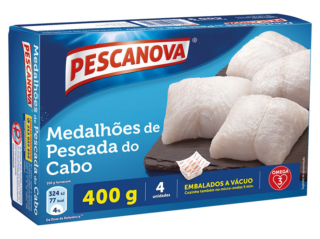 MEDALH&Otilde;ES PESCANOVA PESCADA DO CABO 400G