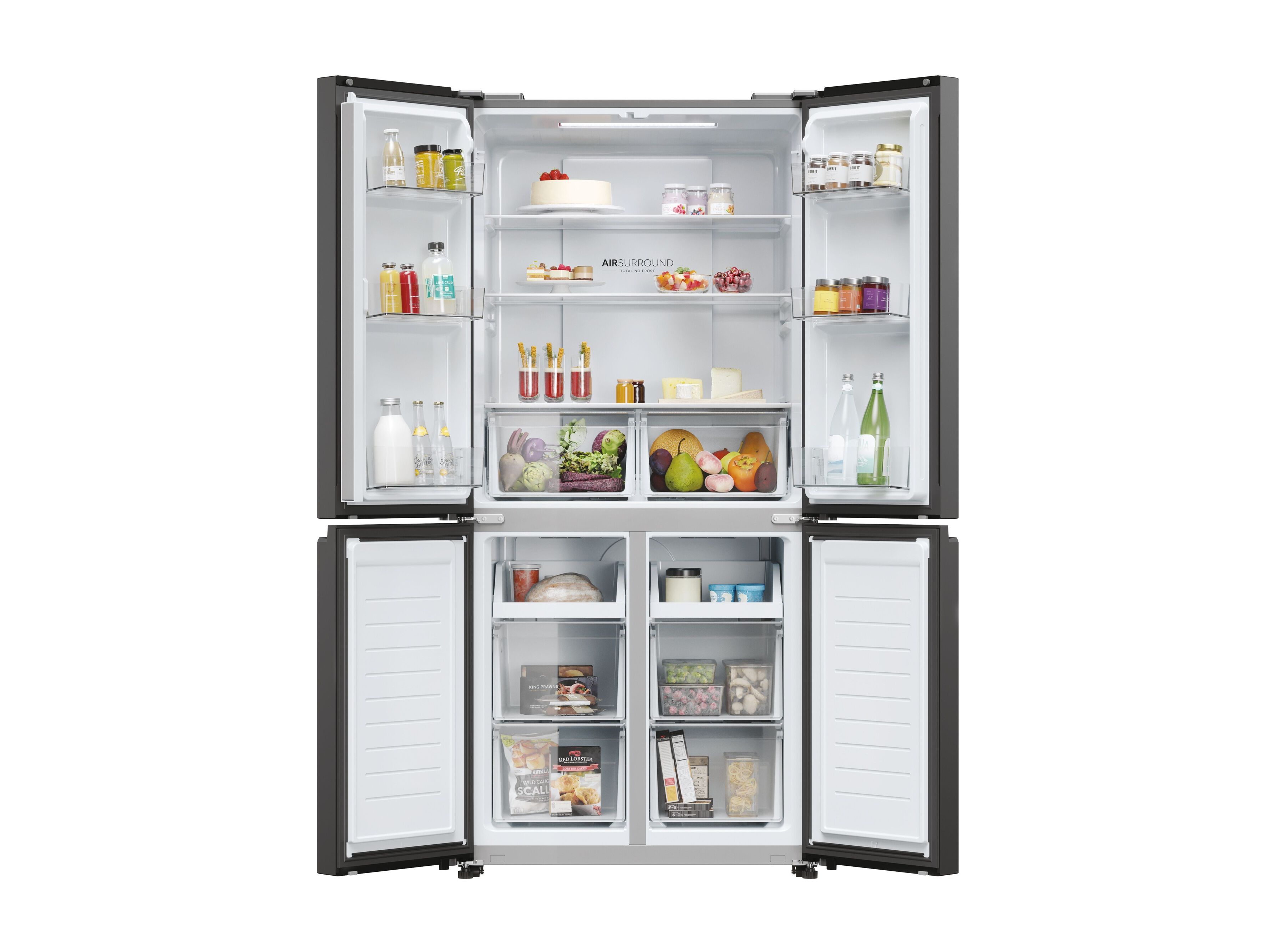 FRIGOR&Iacute;FICO AMERICANO HAIER HCR3818ENPT NO FROST E PRETO 467L image number 3