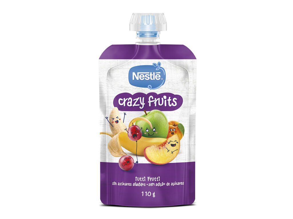 SAQUETA FRUTA NESTL&Eacute; CRAZY FRUITS TUTTI FRUTTI 110G