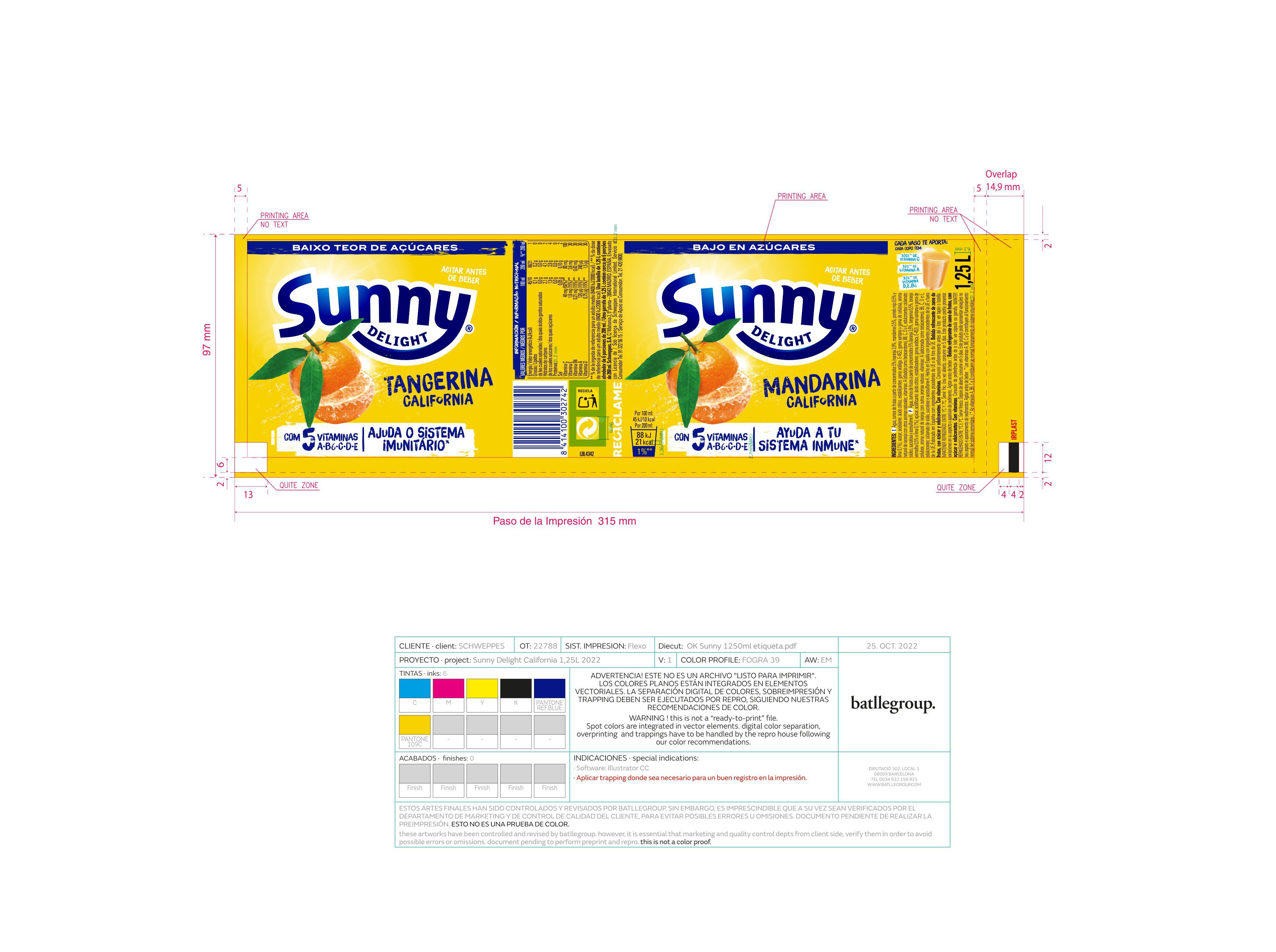 SUMO SUNNY DELIGHT CALIF&Oacute;RNIA 1.25L image number 1