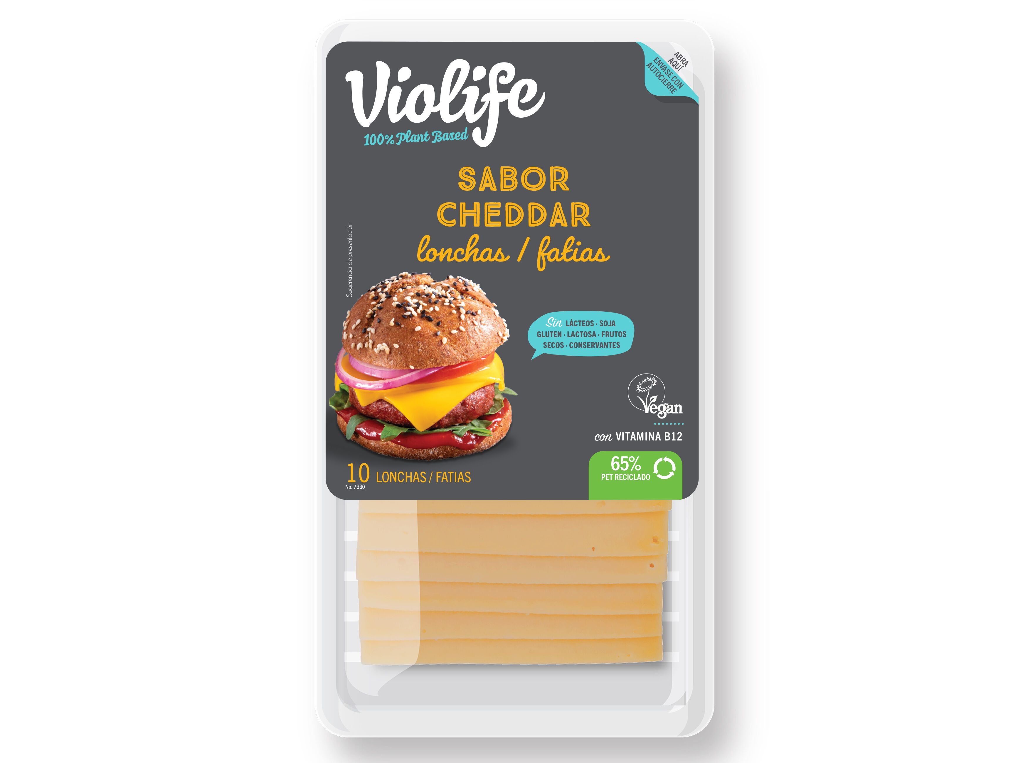 PREPARADO VIOLIFE VEGAN CHEDDAR FATIADO 200G