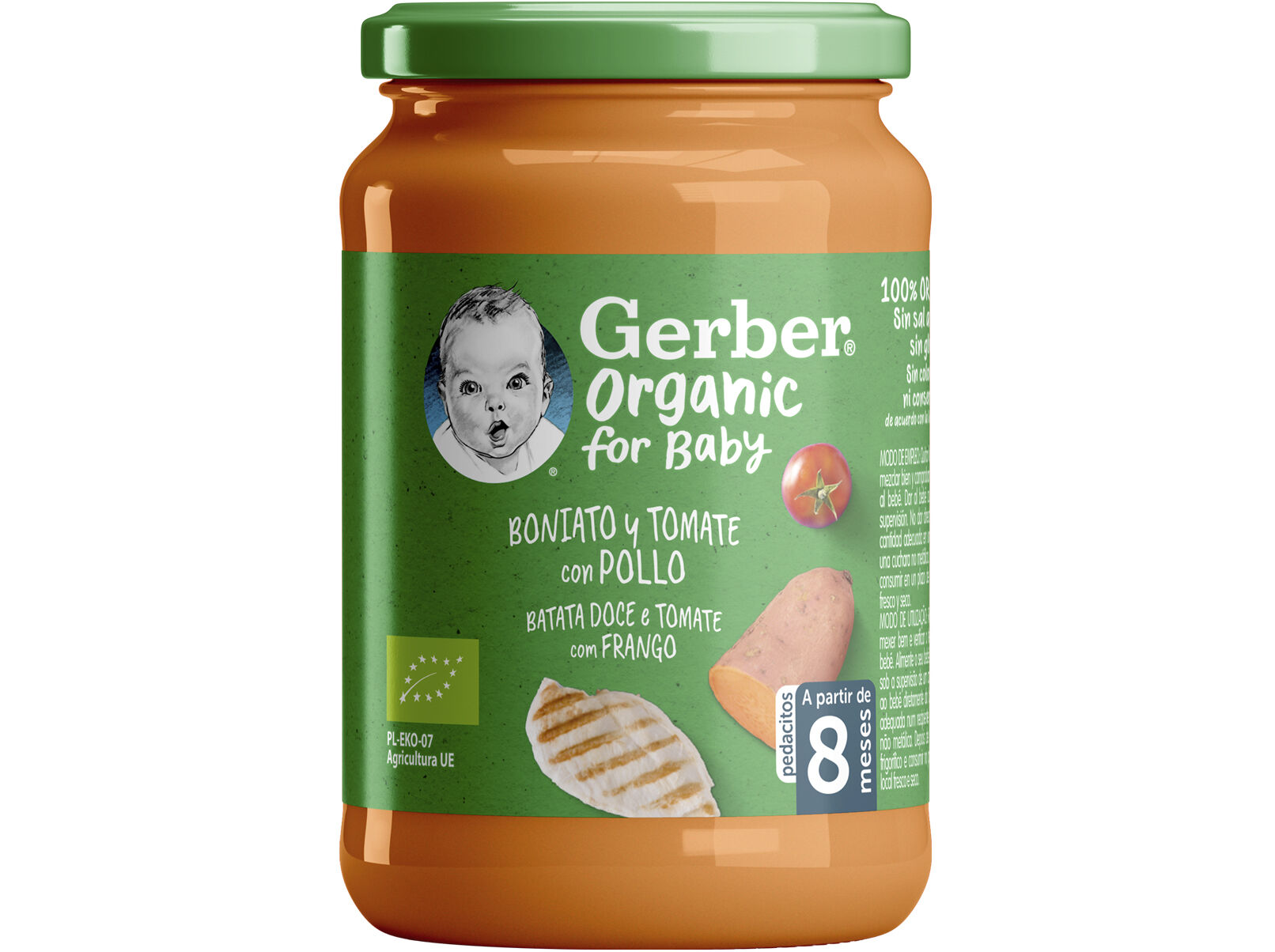 REFEI&Ccedil;&Atilde;O GERBER BIO BATATA DOCE TOMATE E FRANGO 190G