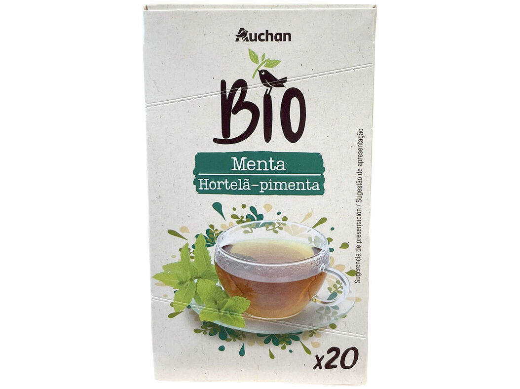 INFUS&Atilde;O AUCHAN BIO HORTEL&Atilde;-PIMENTA 20 SAQUETAS