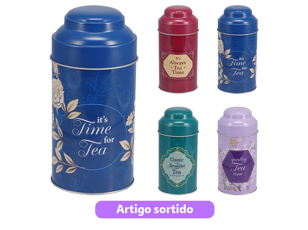 LATA PARA CH&Aacute; 8.5X8.5X17.5CM MODELOS SORTIDOS