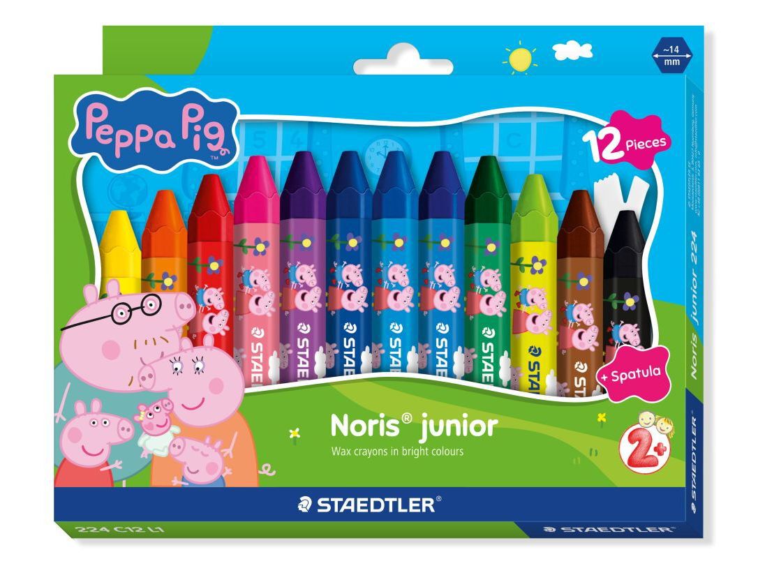 L&Aacute;PIS CERA STAEDTLER PEPPA PIG 12 UNIDADES image number 0