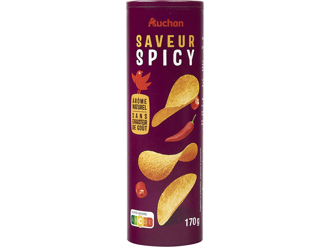 APERITIVO AUCHAN BASE BATATA SABOR PICANTE 170G image number 0