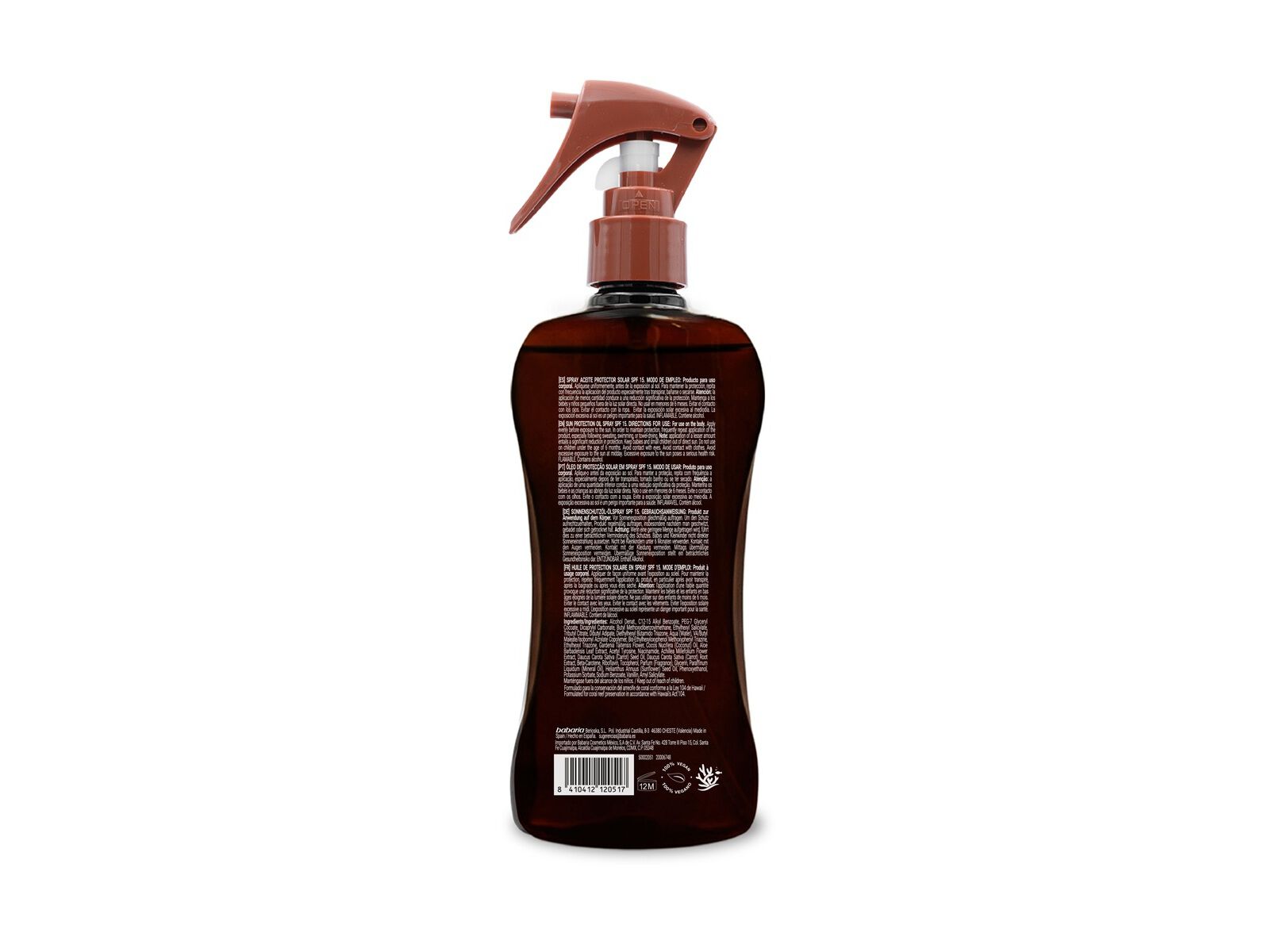 &Oacute;LEO SOLAR BABARIA CENOURA SPF6 300ML image number 1