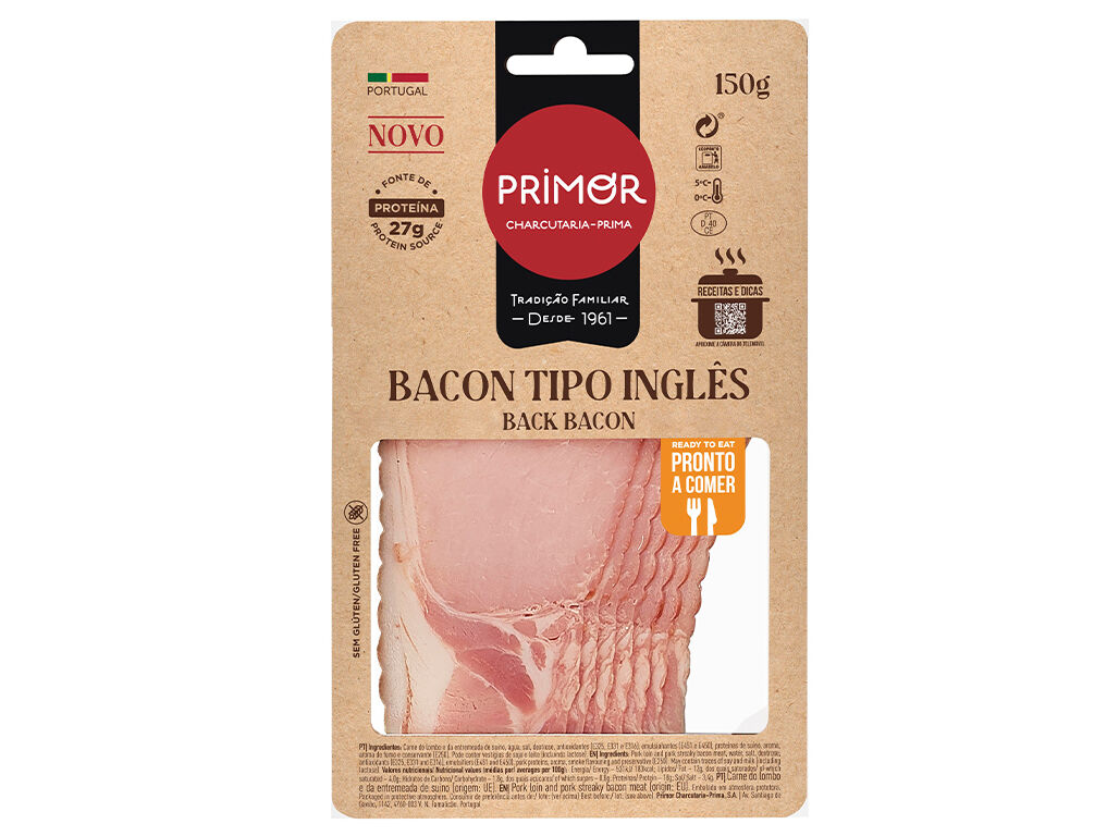 BACON PRIMOR TIPO ING&Ecirc;S 150G image number 1