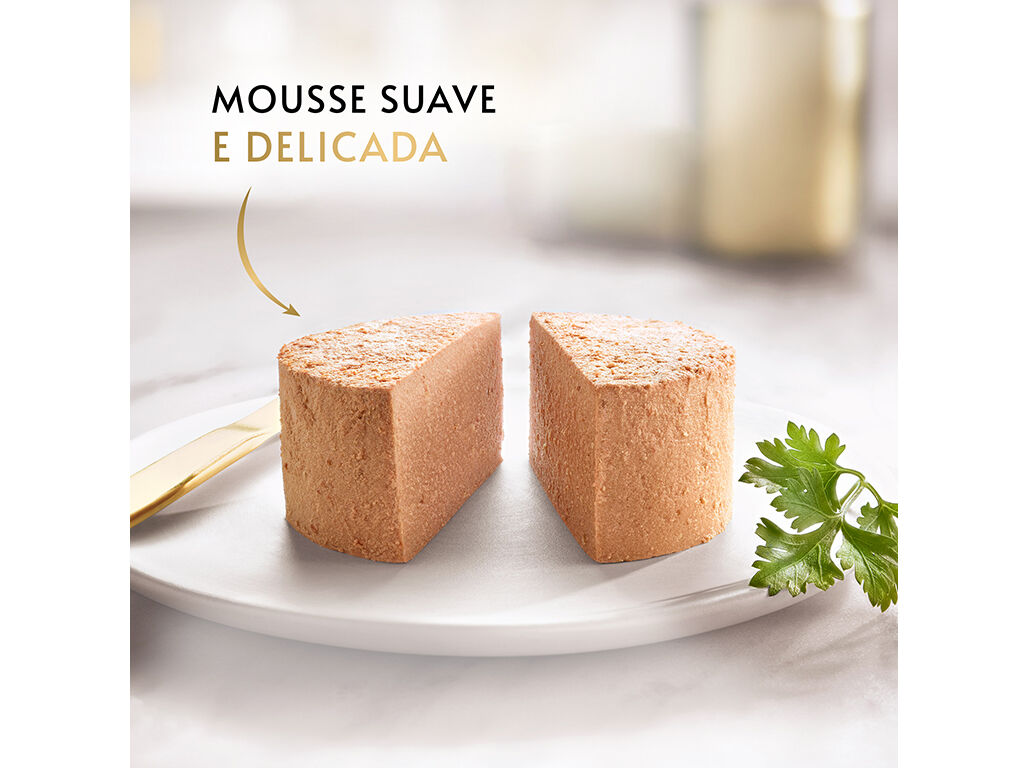 COMIDA H&Uacute;MIDA PARA GATO J&Uacute;NIOR GOURMET GOLD MOUSSE COM VITELA 85G image number 4