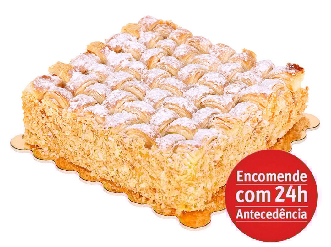 BOLO COM MASSA FOLHADA PRODU&Ccedil;&Atilde;O PR&Oacute;PRIA KG