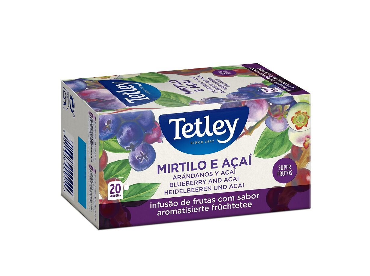 INFUS&Atilde;O TETLEY MIRTILO E A&Ccedil;AI 20 SAQ image number 0