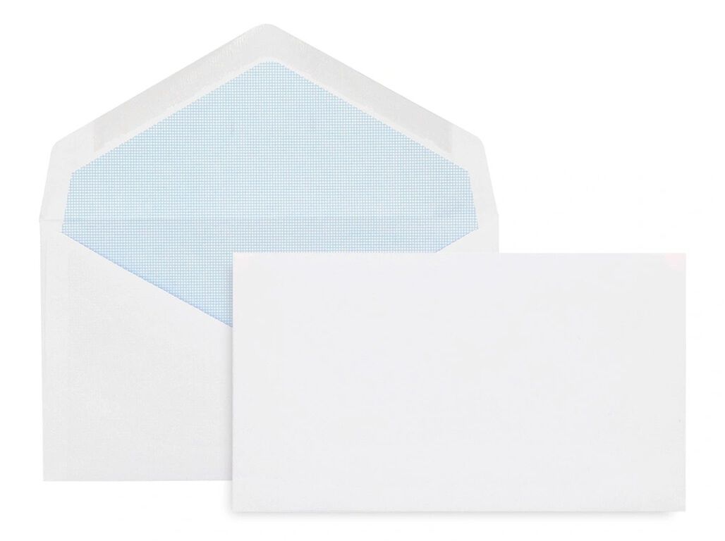 ENVELOPE ABA EM BICO LIDERPAPEL BRANCO 9.5X16.2CM 25 UNIDADES image number 2