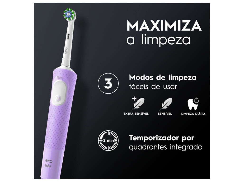 ESCOVA EL&Eacute;TRICA ORAL B VITALITY PRO LIL&Aacute;S UN image number 2