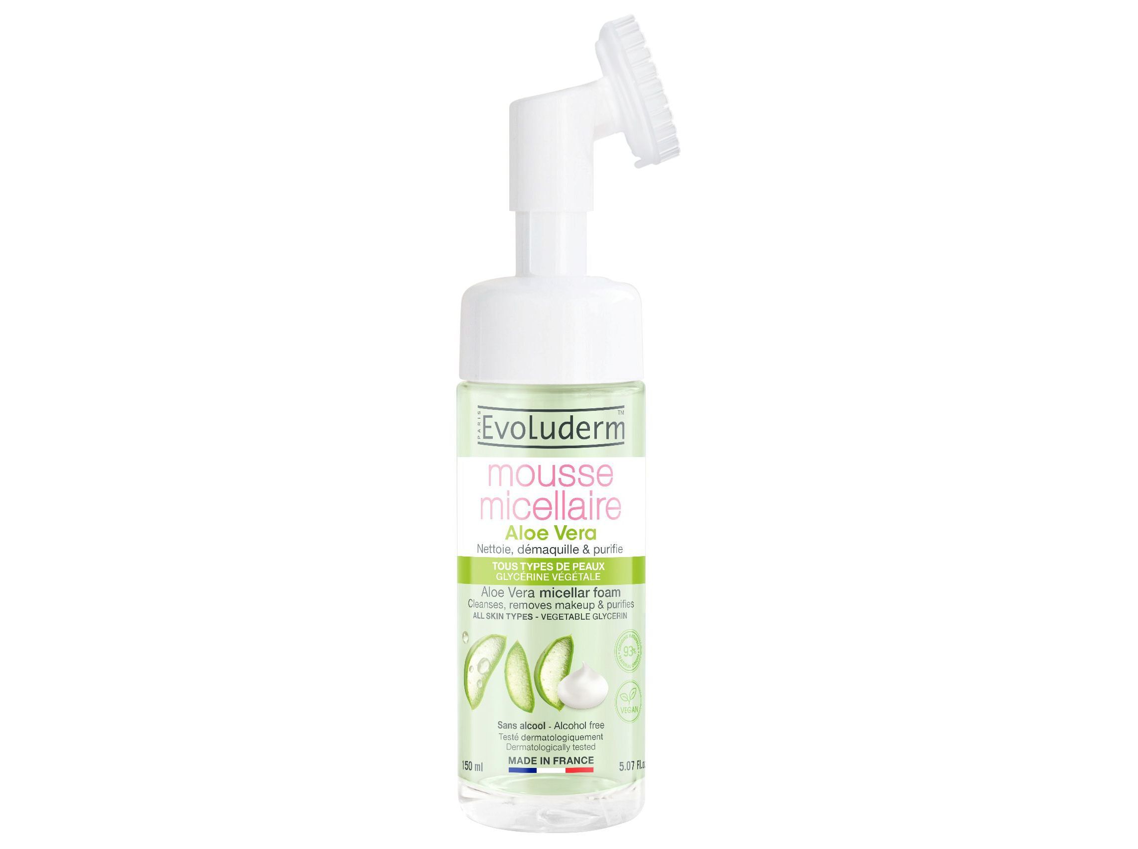 MOUSSE DE LIMPEZA EVOLUDERM ALOE VERA ESCOVA 150 ML image number 0