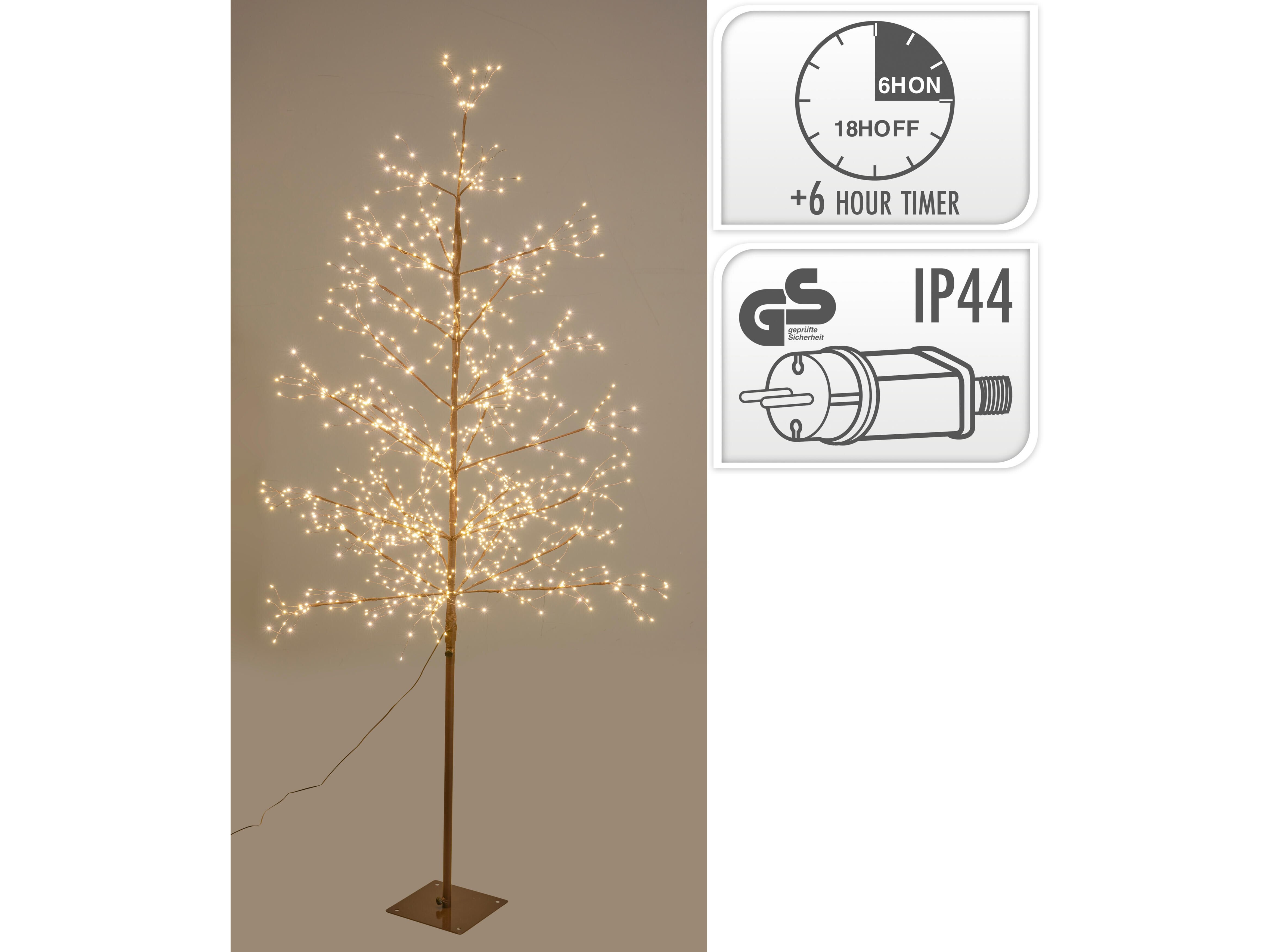 &Aacute;RVORE LED CASTANHO 180CM