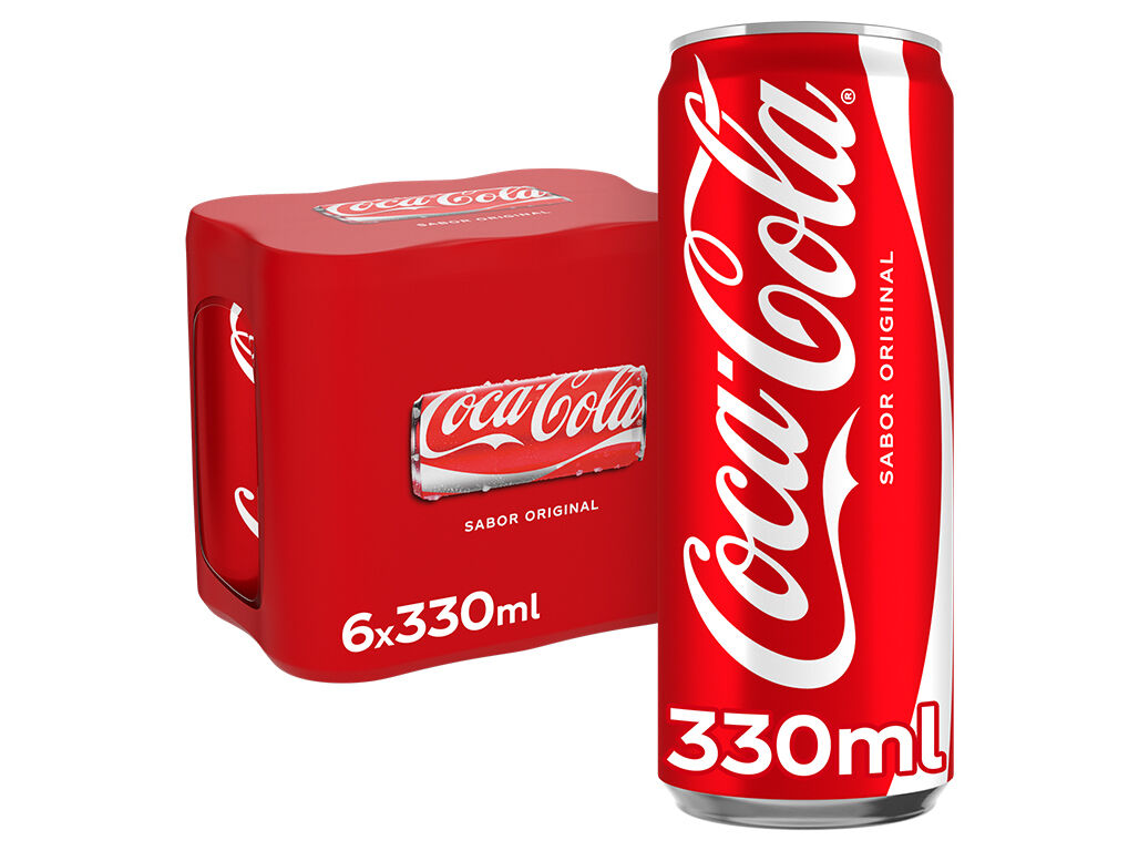 REFRIGERANTE COM G&Aacute;S COCA-COLA ORIGINAL LATA 6X0.33L (SDR)