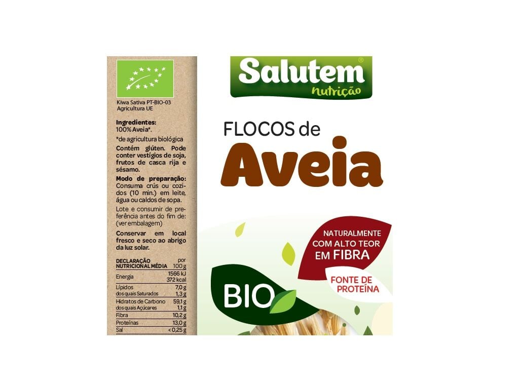 FLOCOS SALUTEM AVEIA BIO 375G image number 1