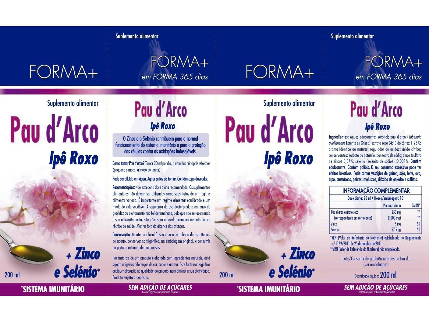 SUPLEMENTO FORMA+ PAU D'ARCO 200ML image number 1