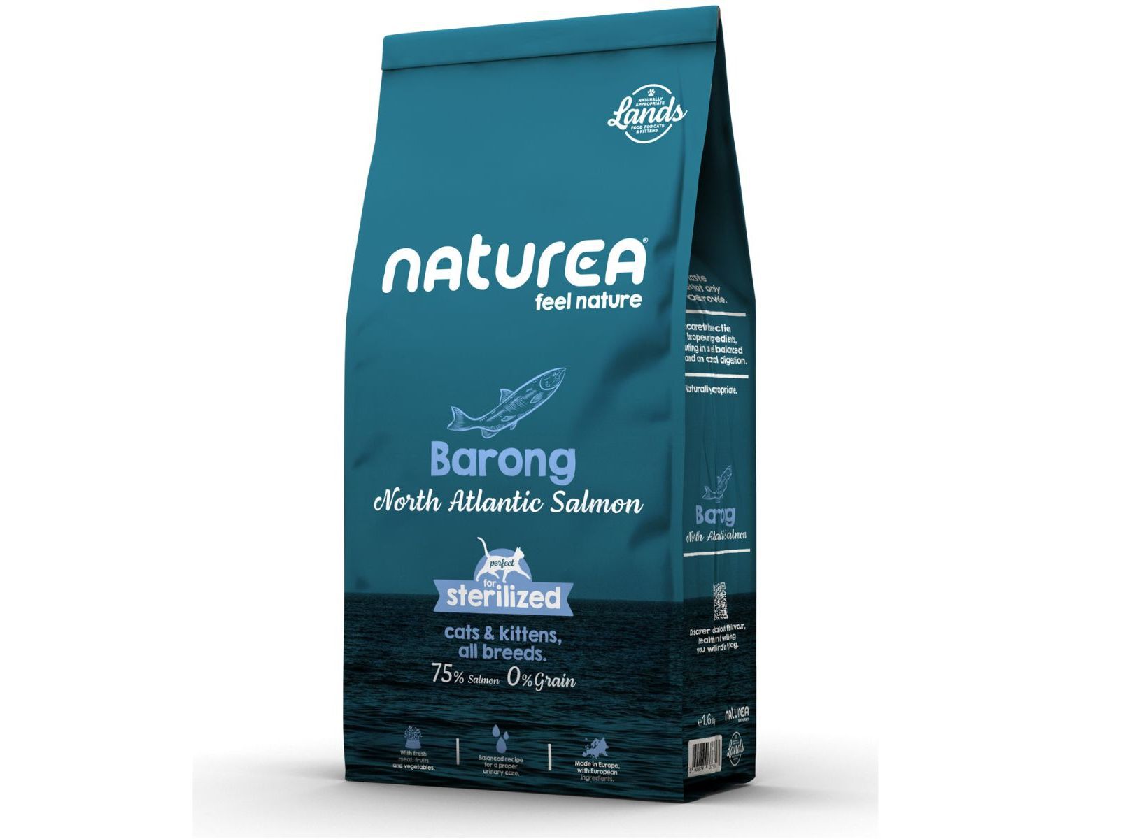 RA&Ccedil;&Atilde;O PARA GATO E GATINHOS NATUREA BARONG SALM&Atilde;O 1.6KG