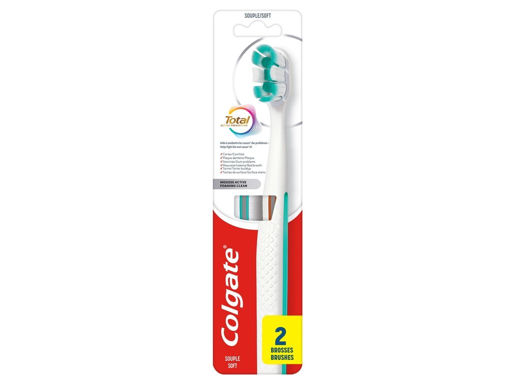 ESCOVA DE DENTES COLGATE TOTAL FOAMING CLEAN PACK 2UN image number 0