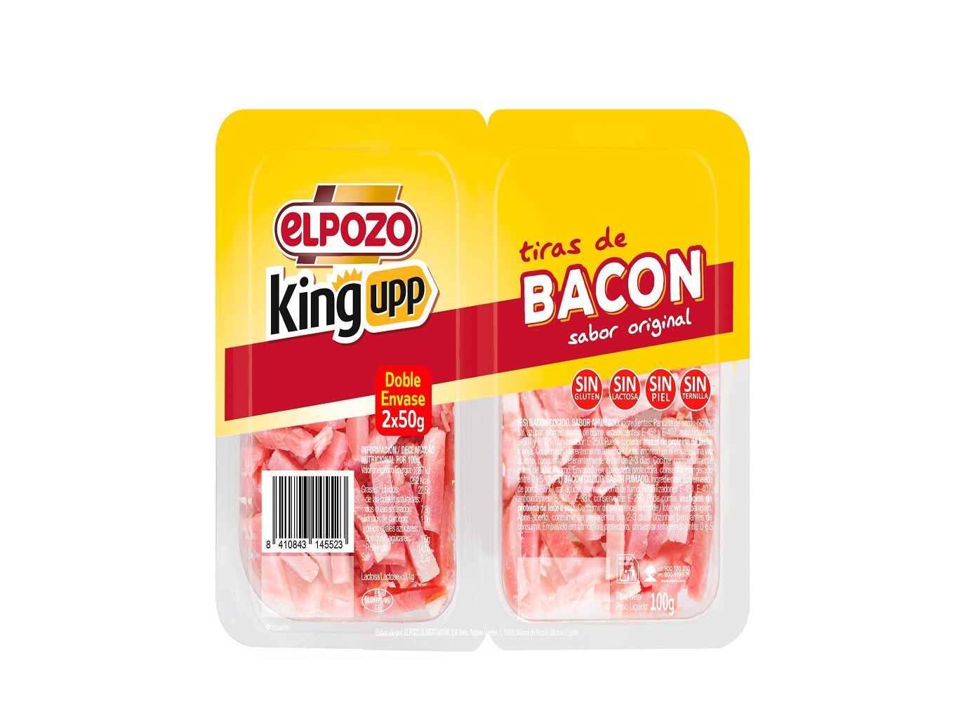 BACON ELPOZO TIRAS 2X50G image number 1
