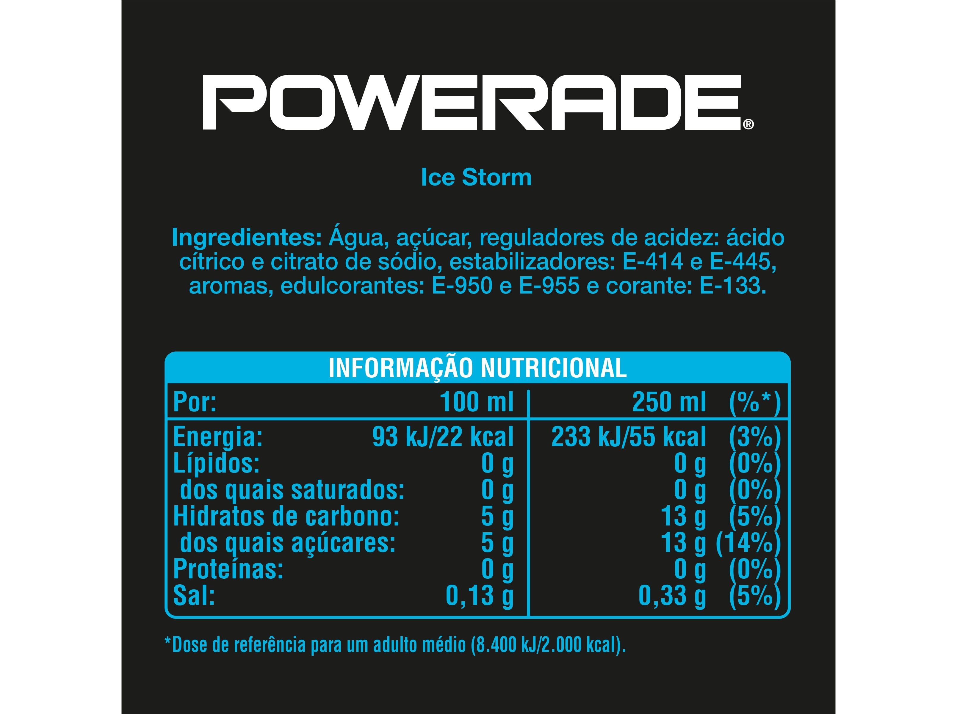BEBIDA ISOT&Oacute;NICA POWERADE ICE STORM 0.5L (SDR) image number 1