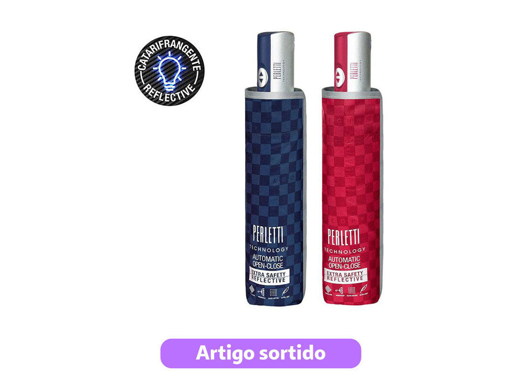 GUARDA-CHUVA CURTO PERLETTI AUTOM&Aacute;TICO CORES SORTIDAS