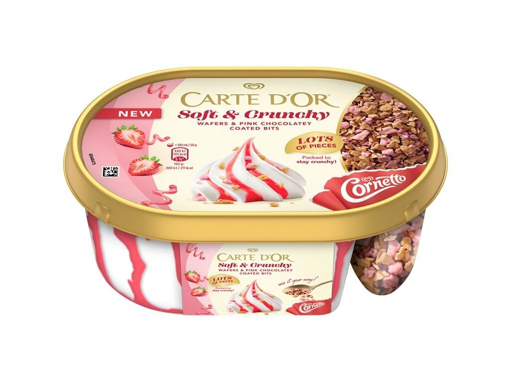 GELADO CARTE D'OR CORNETTO MORANGO 750ML image number 0