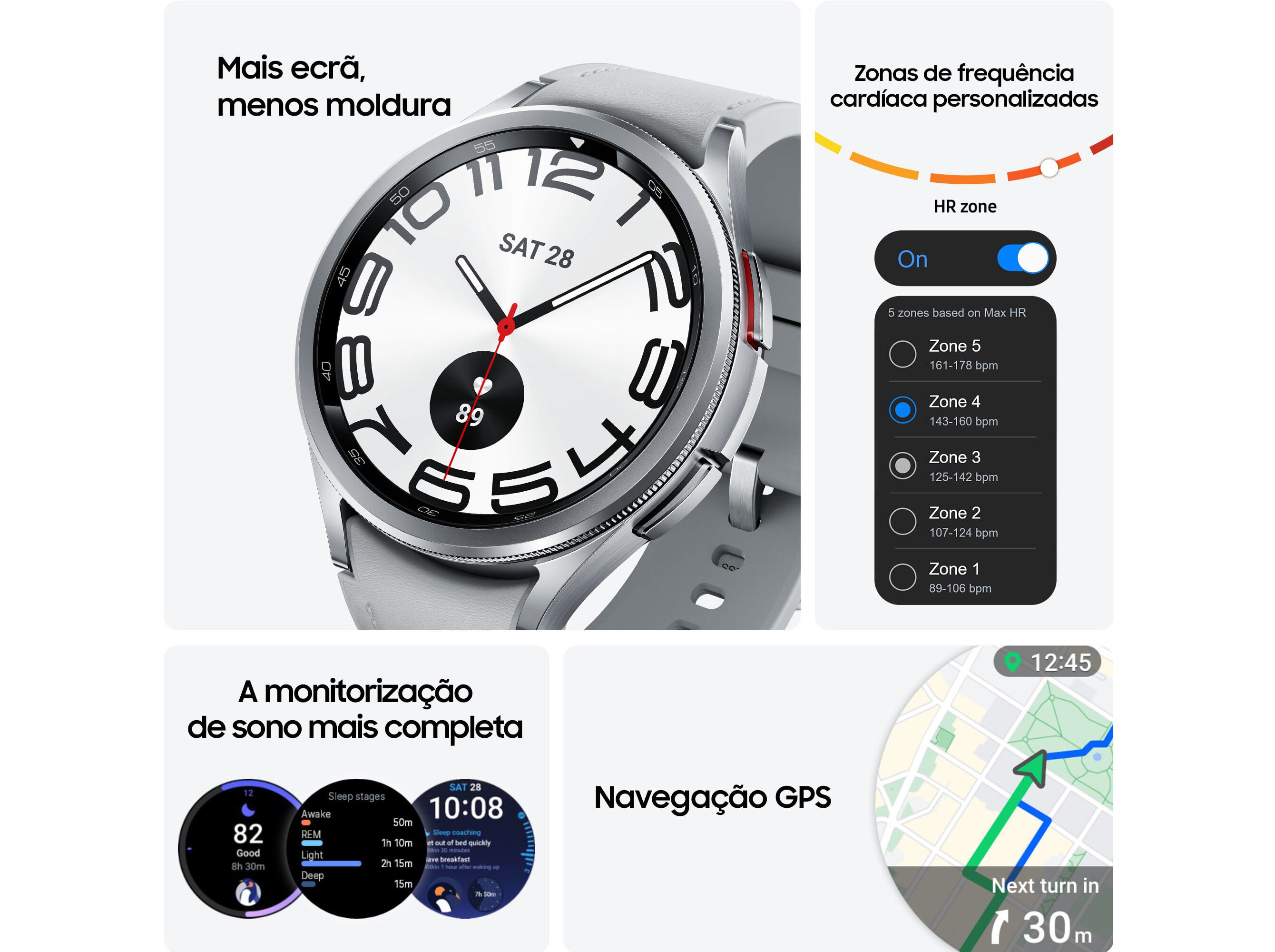 SMARTWATCH SAMSUNG WATCH6 CLASSIC 47MM LTE PRETO image number 4