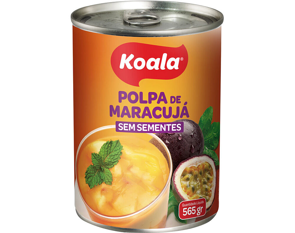 POLPA KOALA MARACUJ&Aacute; SEM SEMENTES 565G
