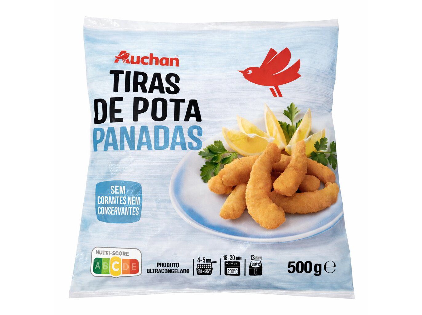 TIRAS DE POTA AUCHAN PANADAS 500G