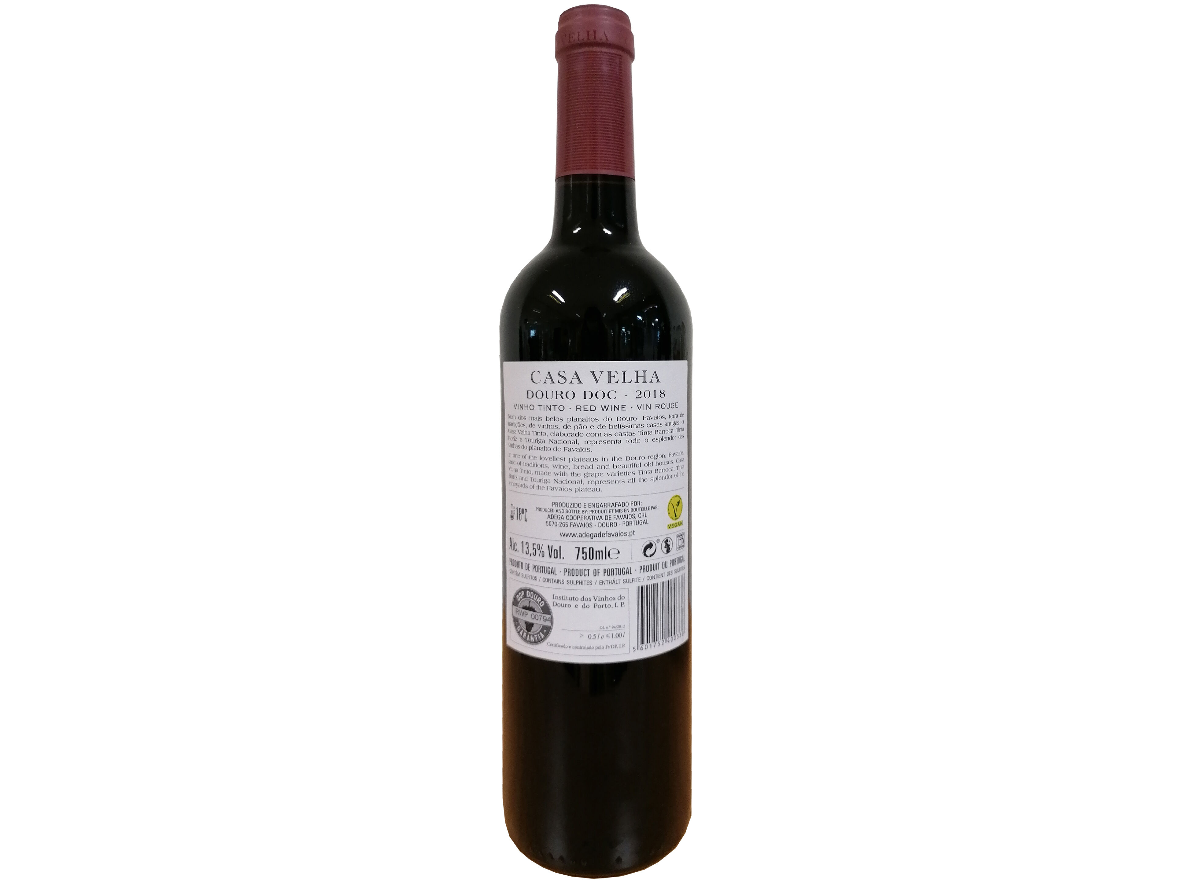 VINHO TINTO CASA VELHA DOC DOURO 0.75L image number 1