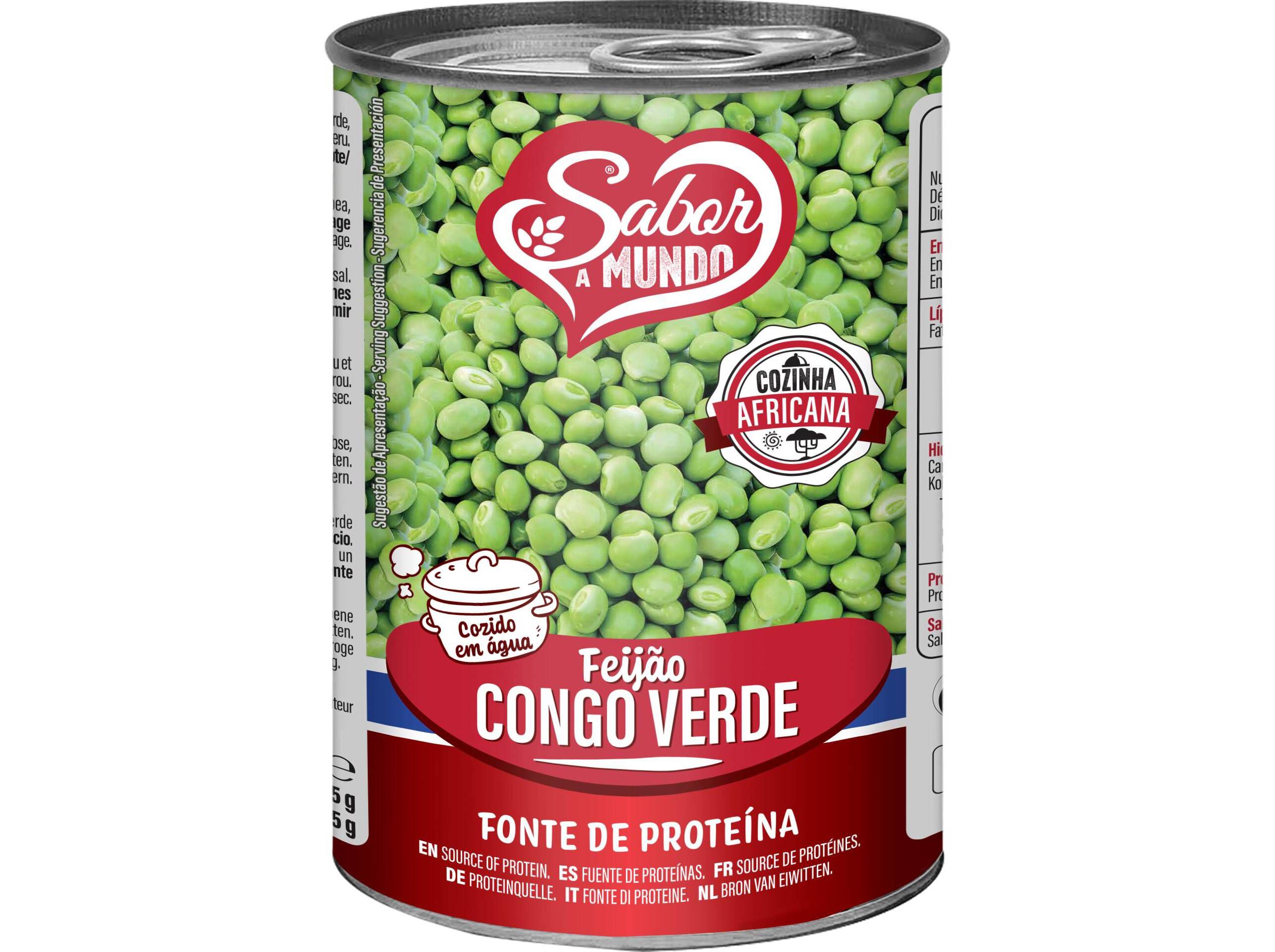 FEIJ&Atilde;O SABOR A MUNDO CONGO VERDE COZIDO 425G image number 0