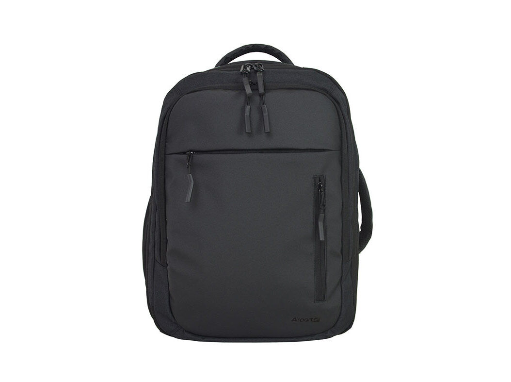 MOCHILA DE VIAGEM AIRPORT COM BOMBA A V&Aacute;CUO PRETO 42X31X14 CM image number 1