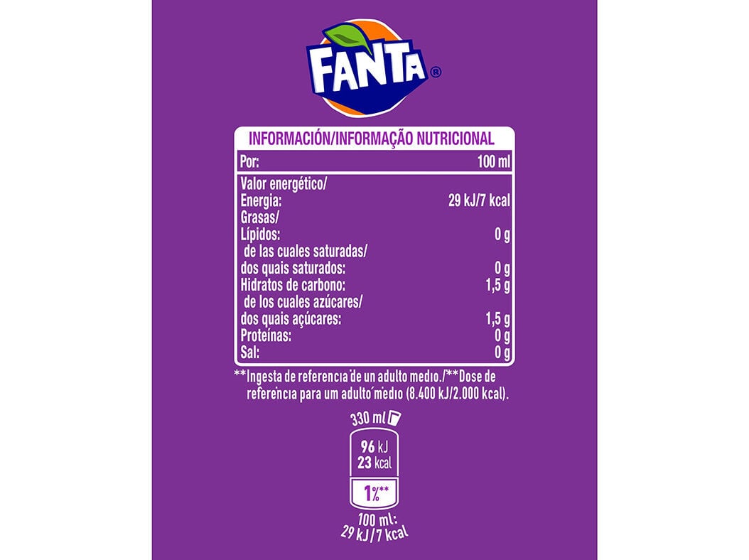 REFRIGERANTES COM G&Aacute;S FANTA UVA 0.33L (SDR) image number 1