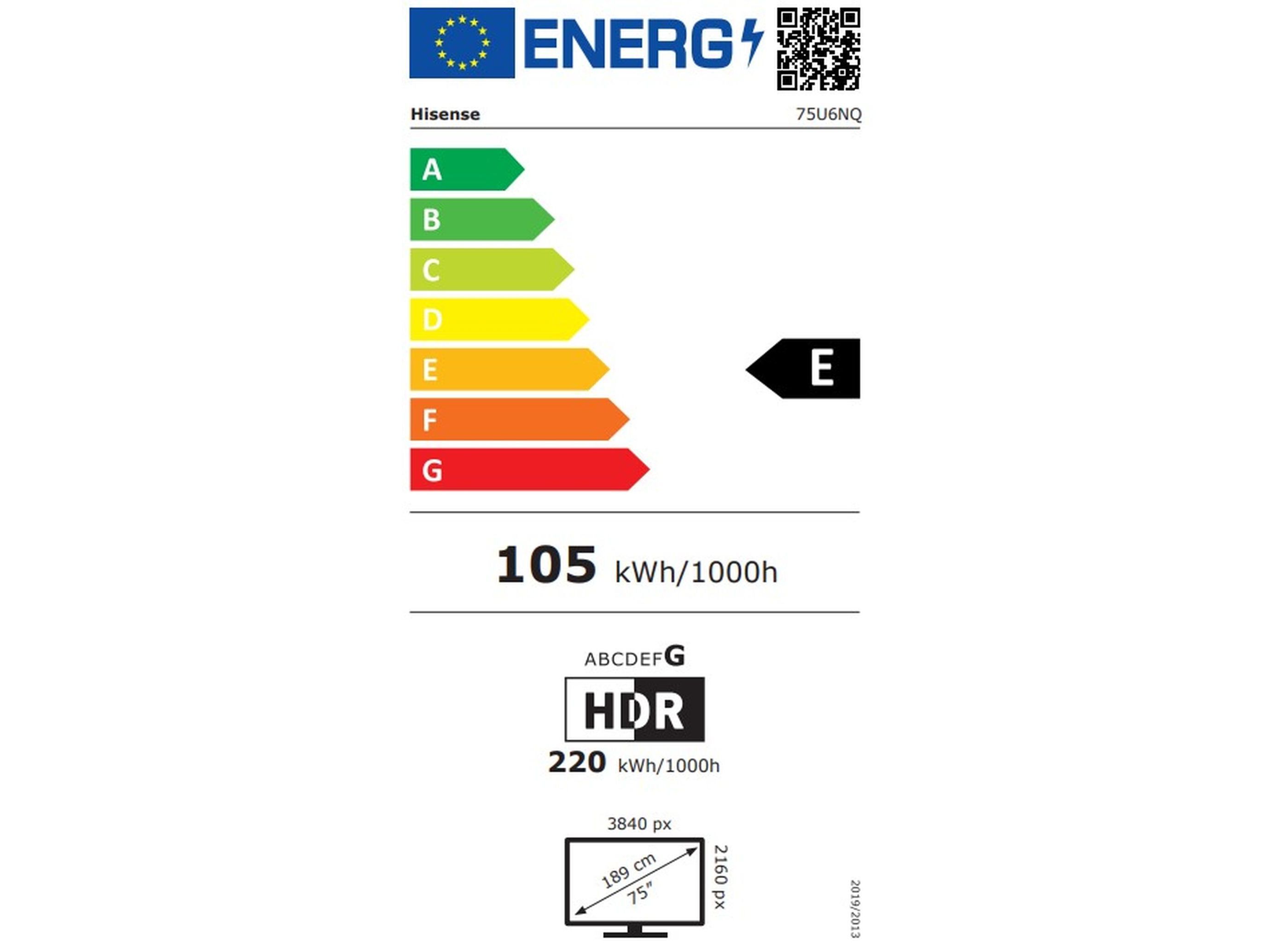 TV ULED MINI LED HISENSE 75U6NQ (4K SMART TV 75'' 189CM) image number 12