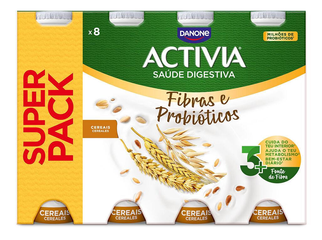IOGURTE ACTIVIA BIFIDUS L&Iacute;QUIDO CEREAIS PACK PROMOCIONAL 8X155G
