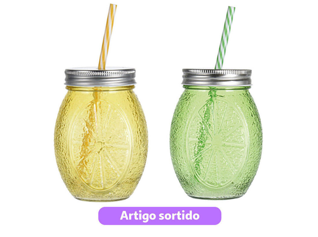 COPO VIDRO PALHINHA ACTUEL 45CL CORES SORTIDAS image number 0