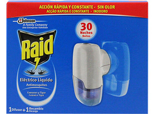 INSECTICIDA RAID LÍQUIDO ELÉCTRICO APARELHO 30 NOITES image number 0