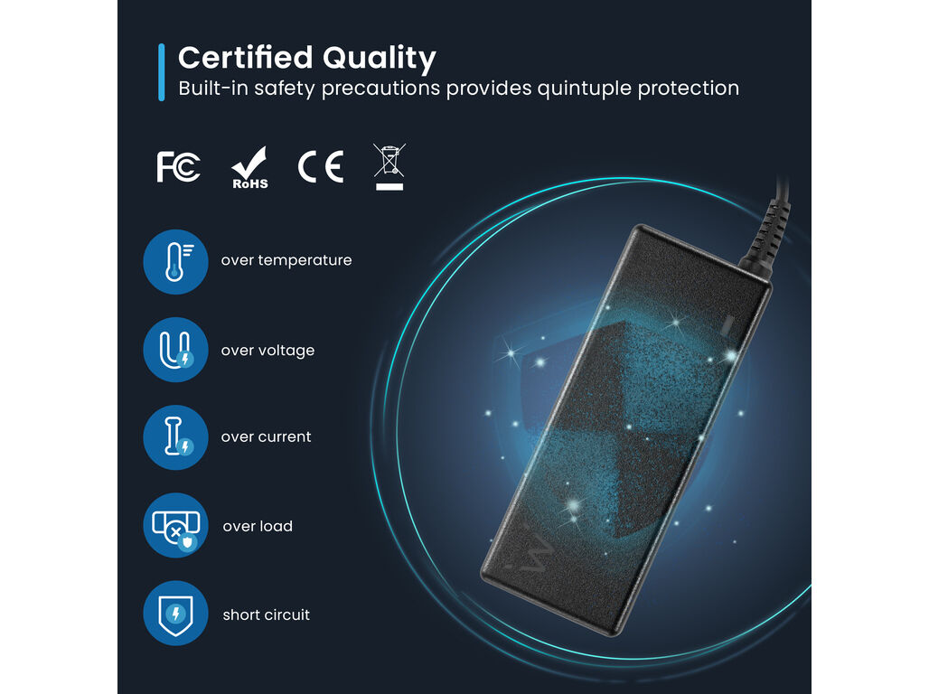 CARREGADOR PORT&Aacute;TIL EWENT EW3982 PRETO 90W image number 4