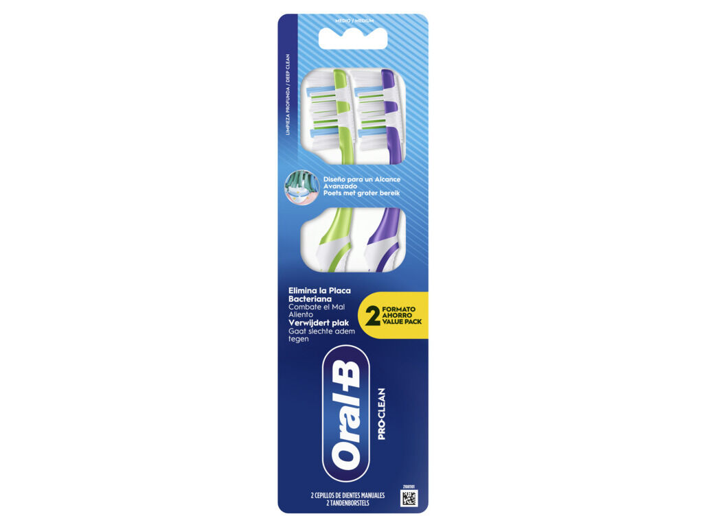 ESCOVA DENTES ORAL-B MANUAL PRO-CLEAN 2UN image number 0