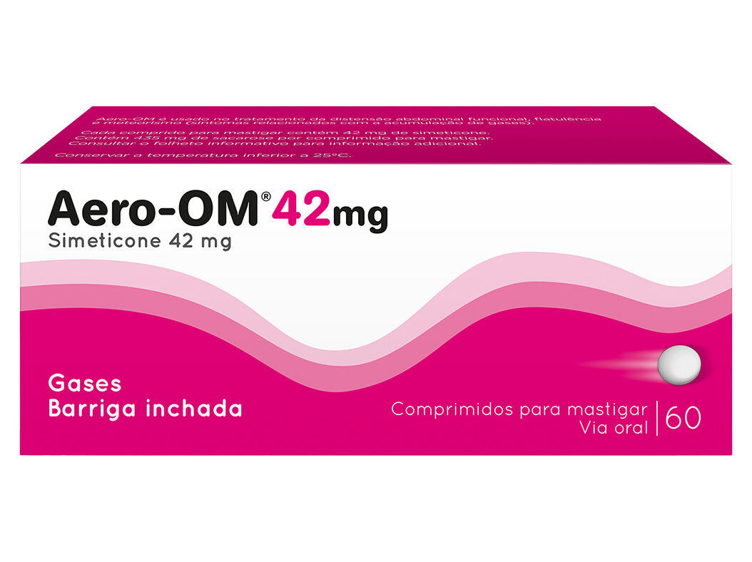 COMPRIMIDOS AERO-OM MASTIGAR 42MG 60UN image number 0