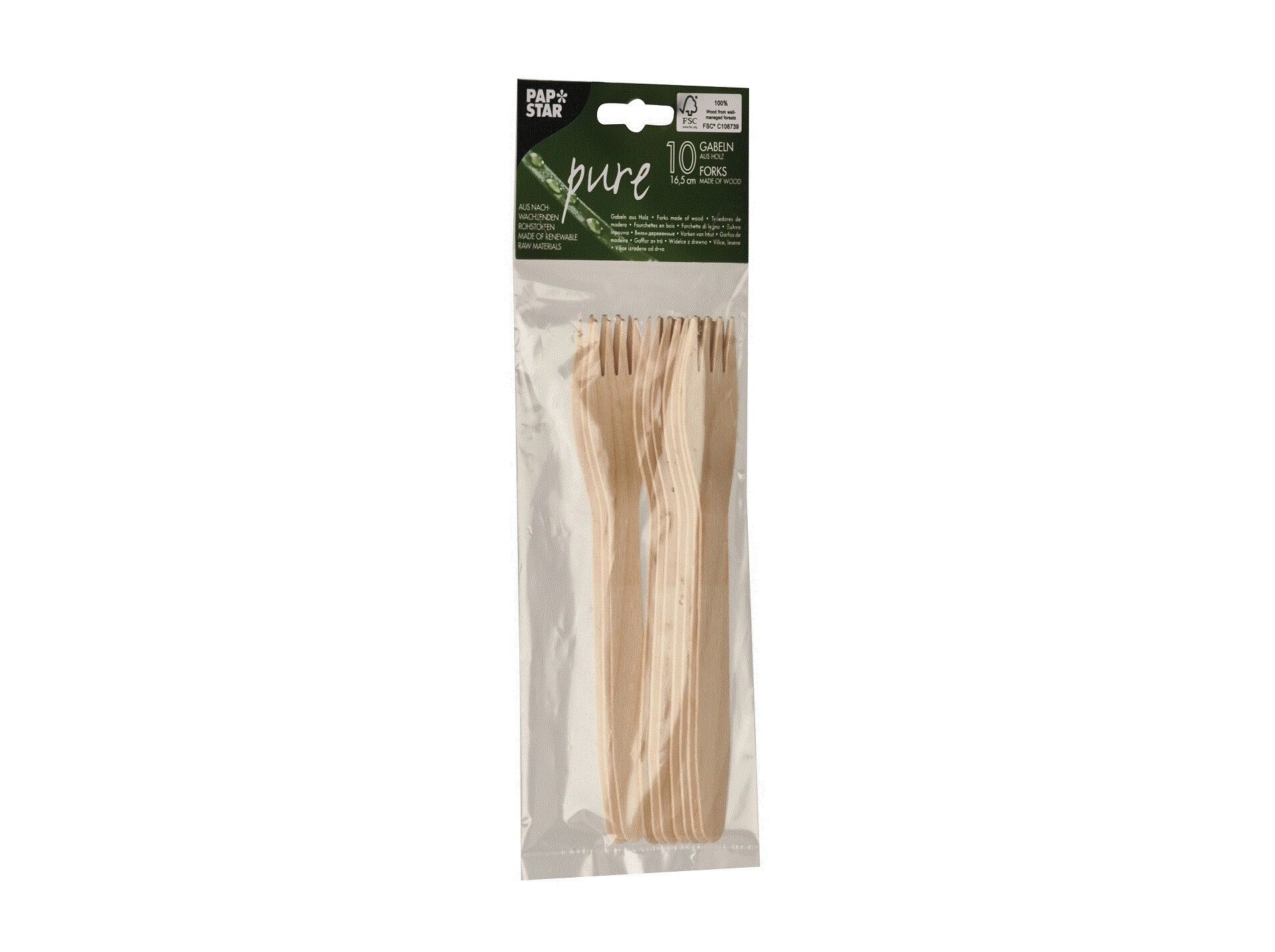 GARFOS PURE MADEIRA 16.5 CM 10 UNIDADES