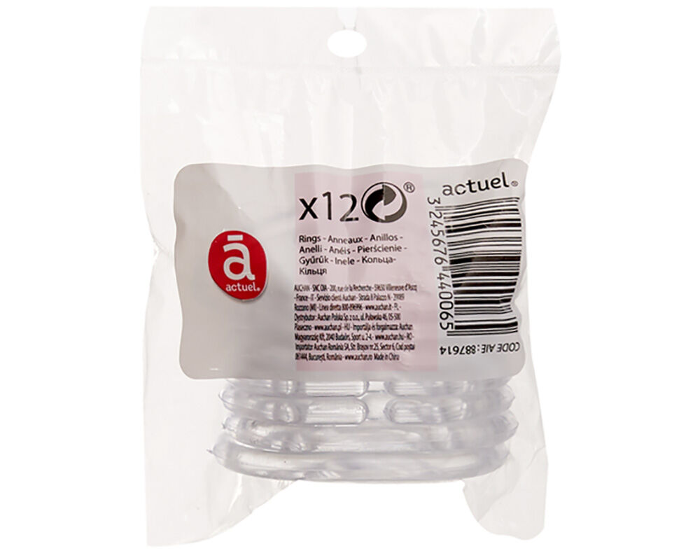 ARGOLAS CORTINA ACTUEL TRANSPARENTE CONJUNTO 12 UNIDADES image number 1